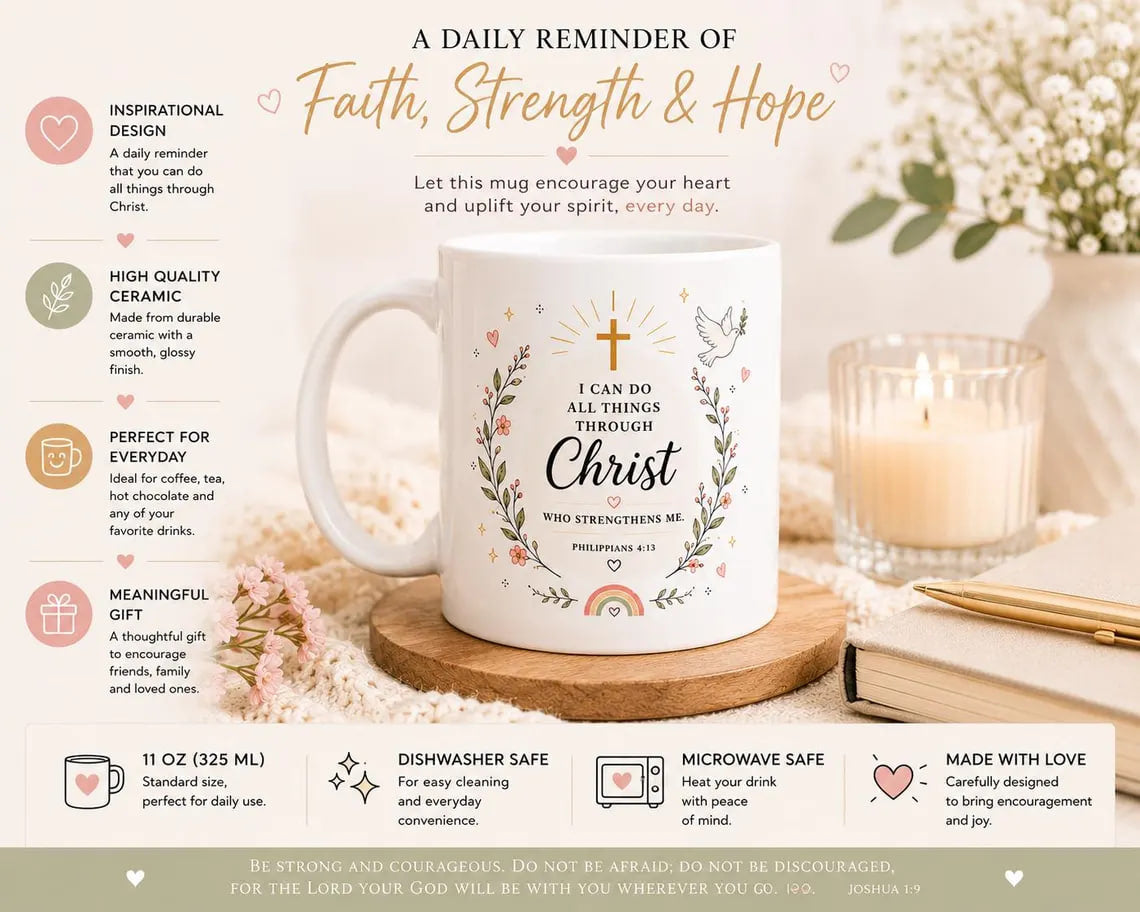 Christian Mug - Bible Verse Coffee Cup