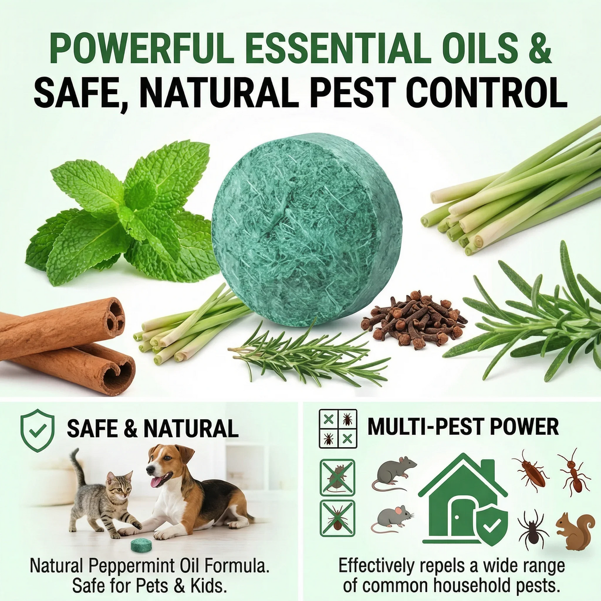 Mouse & Rat Repellent Balls.Safe for Pets & Kids