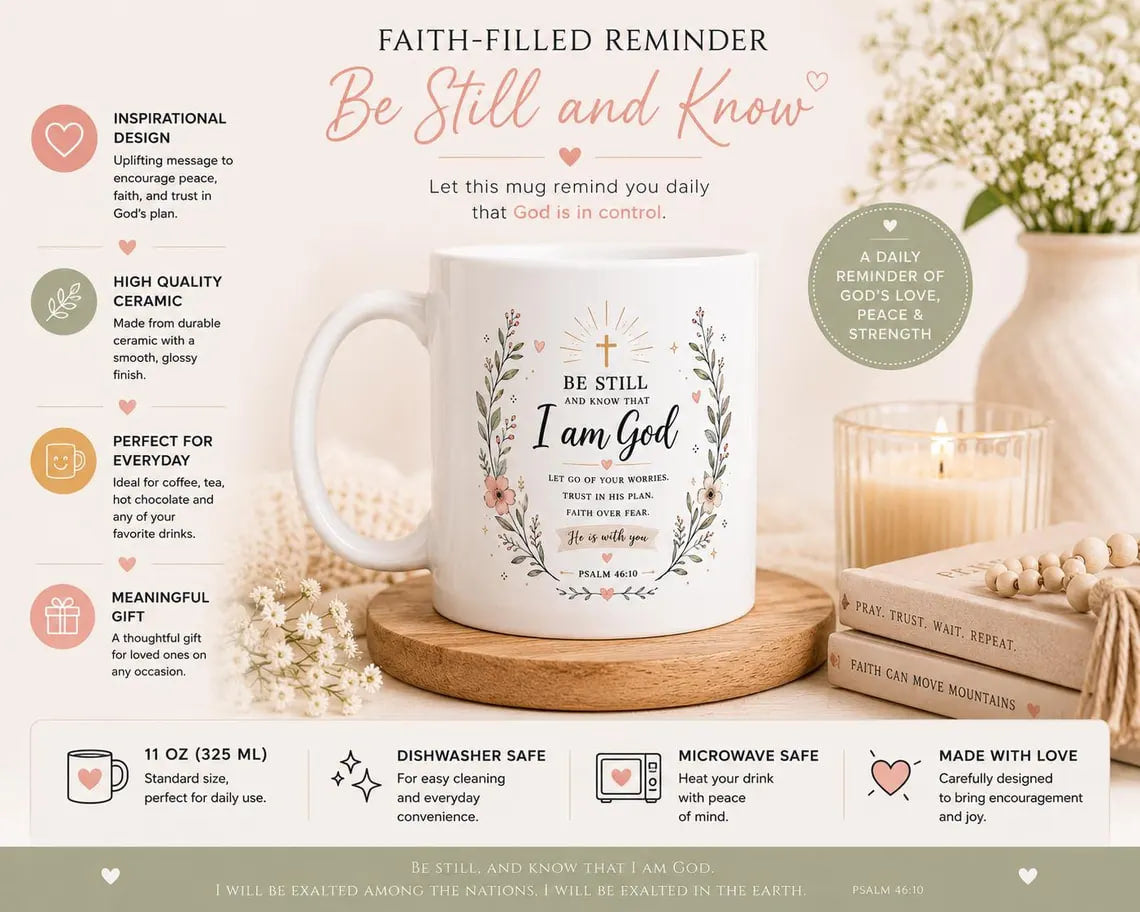 Christian Mug - Be Still And Know That I Am God
