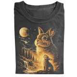 Vintage Moonlit Rabbit T-Shirt – Aesthetic Cottagecore Bunny Nature Tee