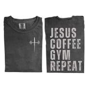 Jesus Coffee Gym Repeat Tee